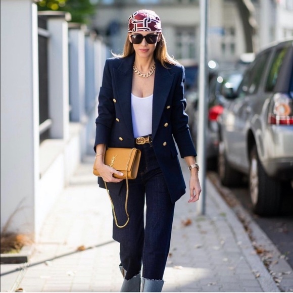 ZARA Double Breasted Balmain Style Blazer - Picture 2 of 11